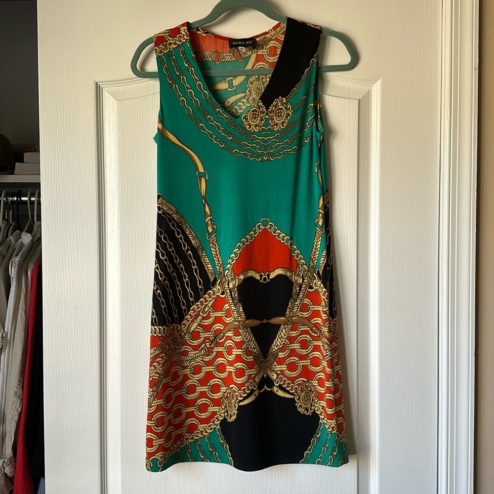Women's Multicolor Chain Print Dress